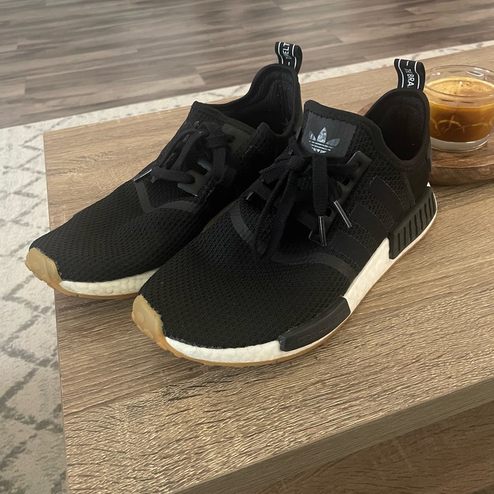 Adidas Men's Black and White Sneakers